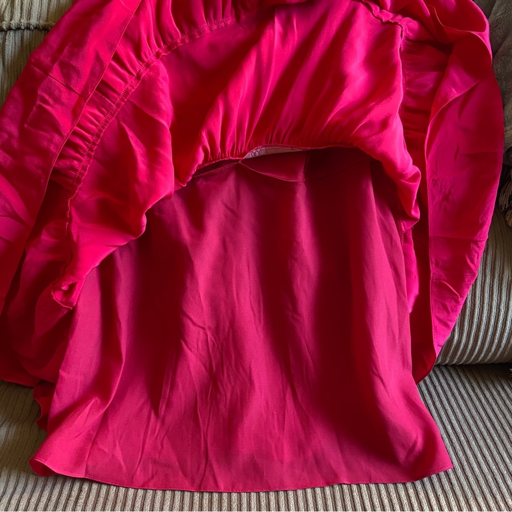 Cinq a sept 100% Silk fully lined Ruffled Dress - Size 0 Zero - NWOT - Picture 6 of 12